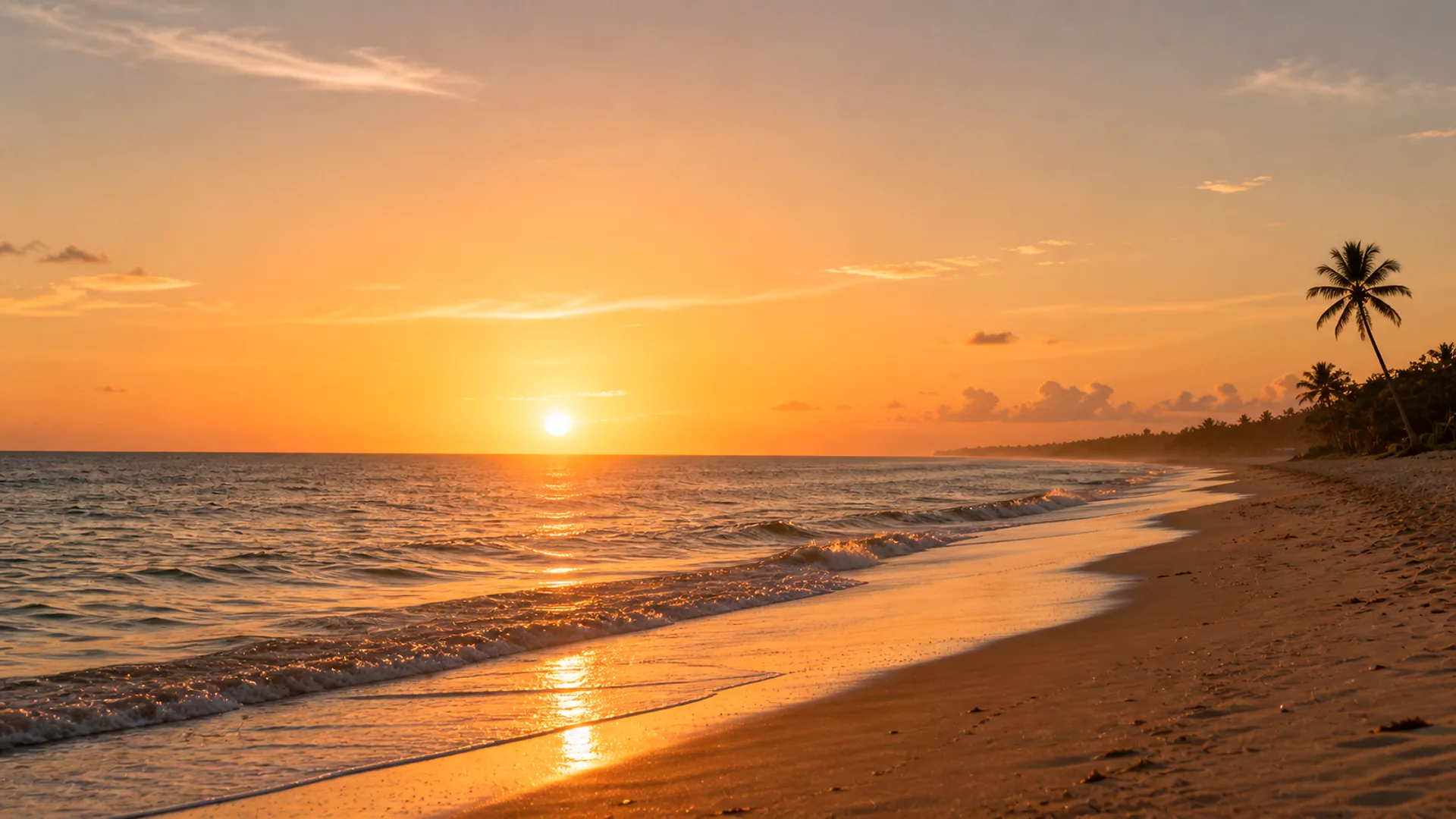 Por do sol na praia